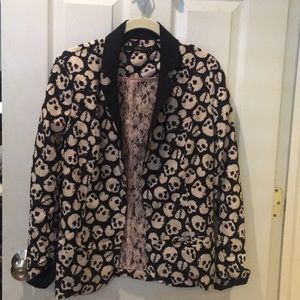 Skull print blazer
